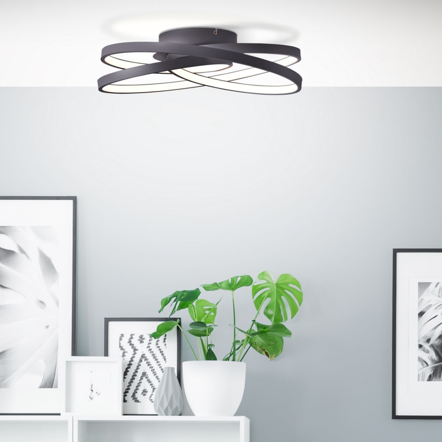 Brilliant - LED Stropna svetilka LABYRINTH LED/40W/230V pr. 39,5 cm črna