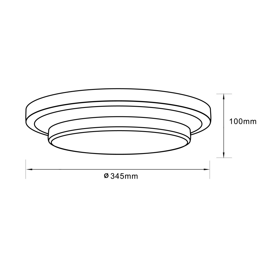 Brilliant - LED Stropna svetilka MALMÖ LED/12W/230V 3000K pr. 34,5 cm črna
