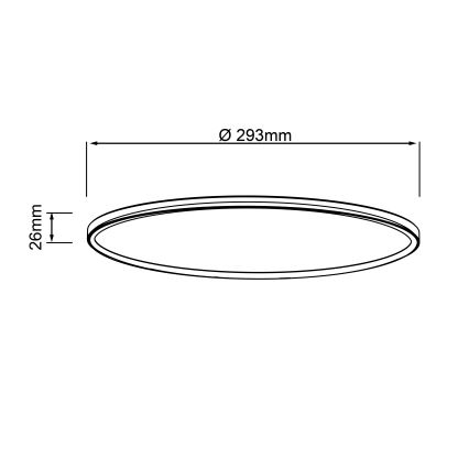 Brilliant - LED stropna svetilka MILTON LED/18W/230V pr. 29,3 cm črna