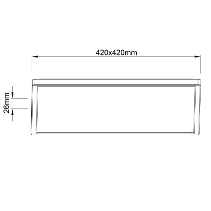 Brilliant - LED stropna svetilka MILTON LED/24W/230V 42x42 cm črna