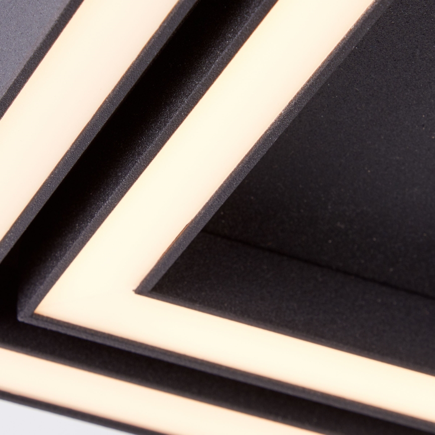 Brilliant - LED Stropna svetilka QUON LED/24W/230V 3000K 40x40 cm črna