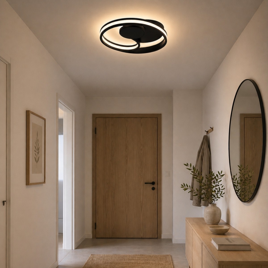 Brilliant - LED stropna svetilka REVOLA LED/33W/230V 3000/4000/6500K Ø 40 cm črna
