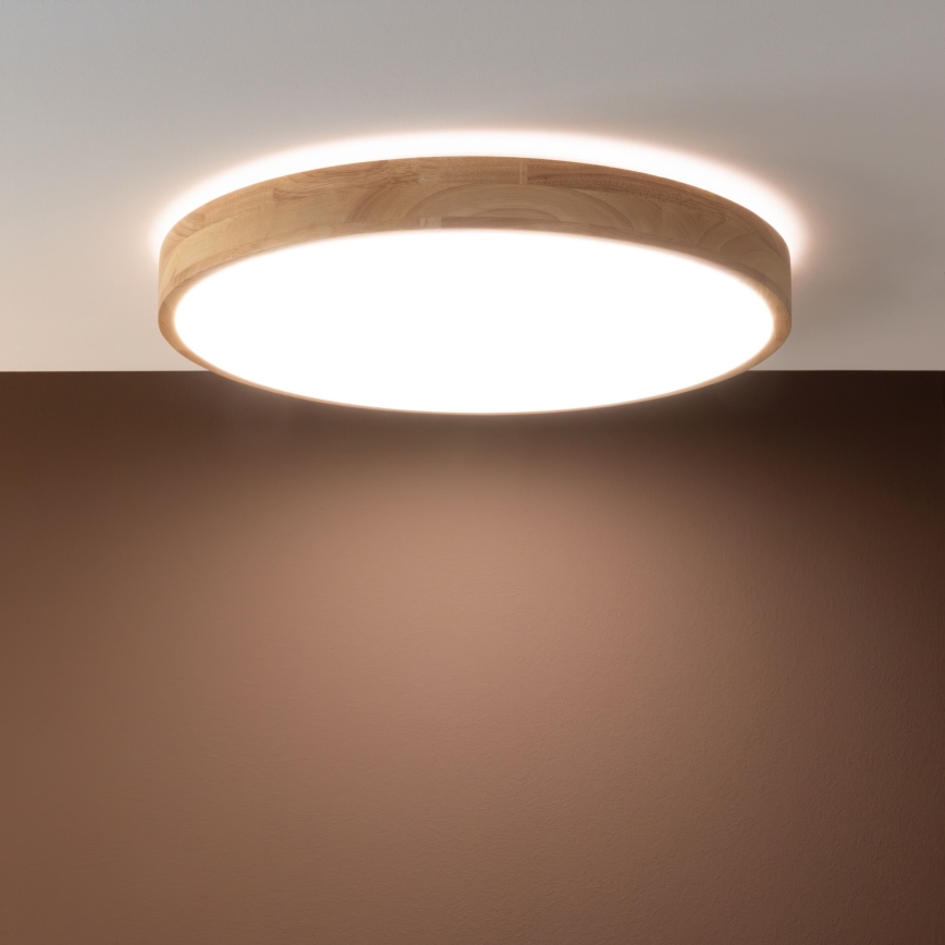 Brilliant - LED Zatemnljivo stropno svetilo SLIMLINE LED/60W/230V 3000-6500K pr. 45 cm kavčukov les + daljinski upravljalnik