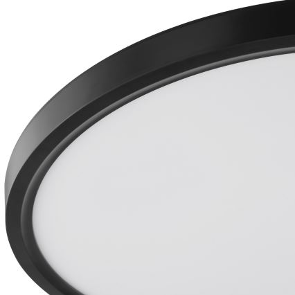 Brilliant - LED stropna svetilka z detektorjem gibanja in senzorjem teme GALO LED/26W/230V, premer 40 cm, črna