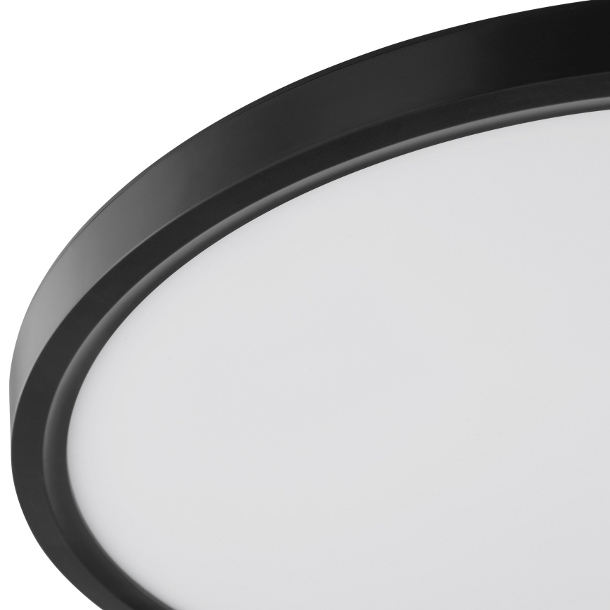 Brilliant - LED stropna svetilka z detektorjem gibanja in senzorjem teme GALO LED/26W/230V, premer 40 cm, črna