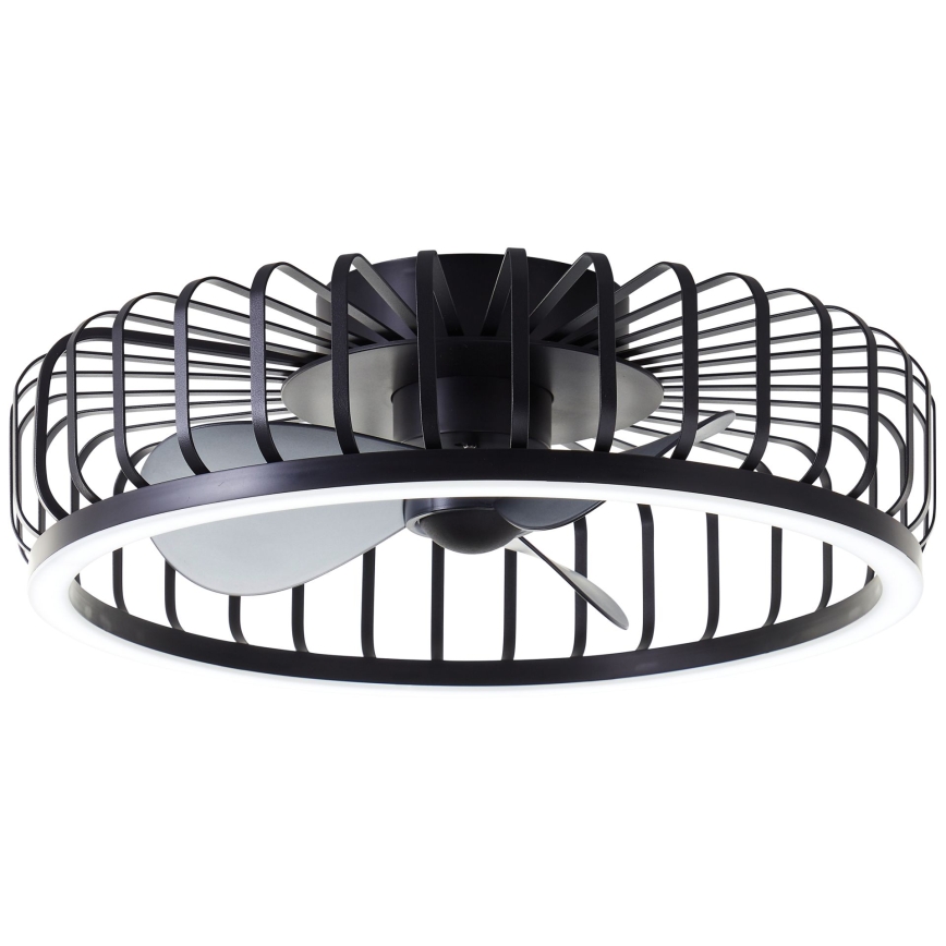 Brilliant - LED stropna svetilka z zatemnitvijo in ventilatorjem CAPO LED/36W/230V 2700-6500K premer 48 cm črna + daljinski upravljalnik