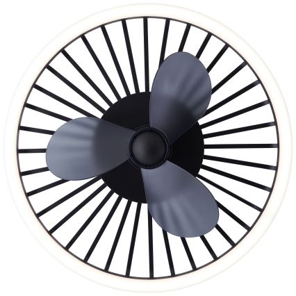 Brilliant - LED stropna svetilka z zatemnitvijo in ventilatorjem CAPO LED/36W/230V 2700-6500K premer 48 cm črna + daljinski upravljalnik