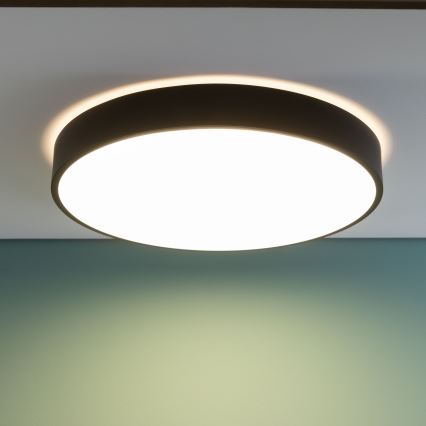 Brilliant - LED Zatemnjiva stropna svetilka SLIMLINE LED/60W/230V 3000-6500K premer 49 cm črna + daljinski upravljalnik