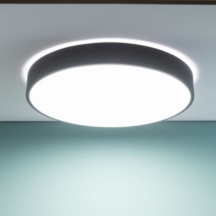 Brilliant - LED Zatemnjiva stropna svetilka SLIMLINE LED/60W/230V 3000-6500K premer 49 cm črna + daljinski upravljalnik
