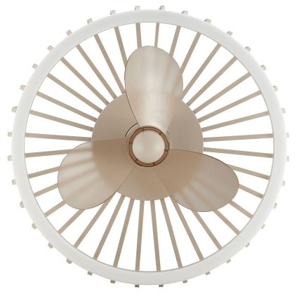Brilliant - LED stropna svetilka CAPO s funkcijo zatemnjevanja in ventilatorjem, LED/36W/230V, 2700-6500K, premer 48 cm, v bež barvi, z daljinskim upravljalnikom
