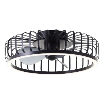 Brilliant - LED stropna svetilka z zatemnitvijo in ventilatorjem CAPO LED/36W/230V 2700-6500K premer 48 cm črna + daljinski upravljalnik