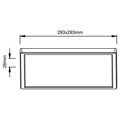 Brilliant - LED stropno svetilo MILTON LED/18W/230V 29,3x29,3 cm belo