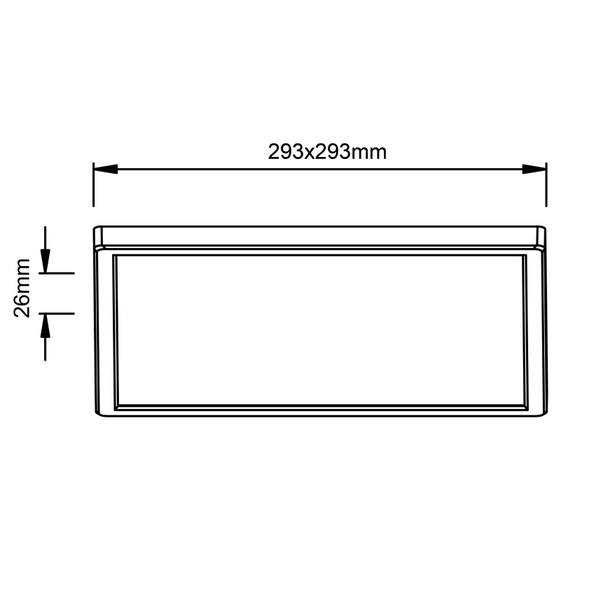 Brilliant - LED stropno svetilo MILTON LED/18W/230V 29,3x29,3 cm belo