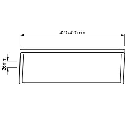 Brilliant - LED stropno svetilo MILTON LED/24W/230V 42x42 cm belo
