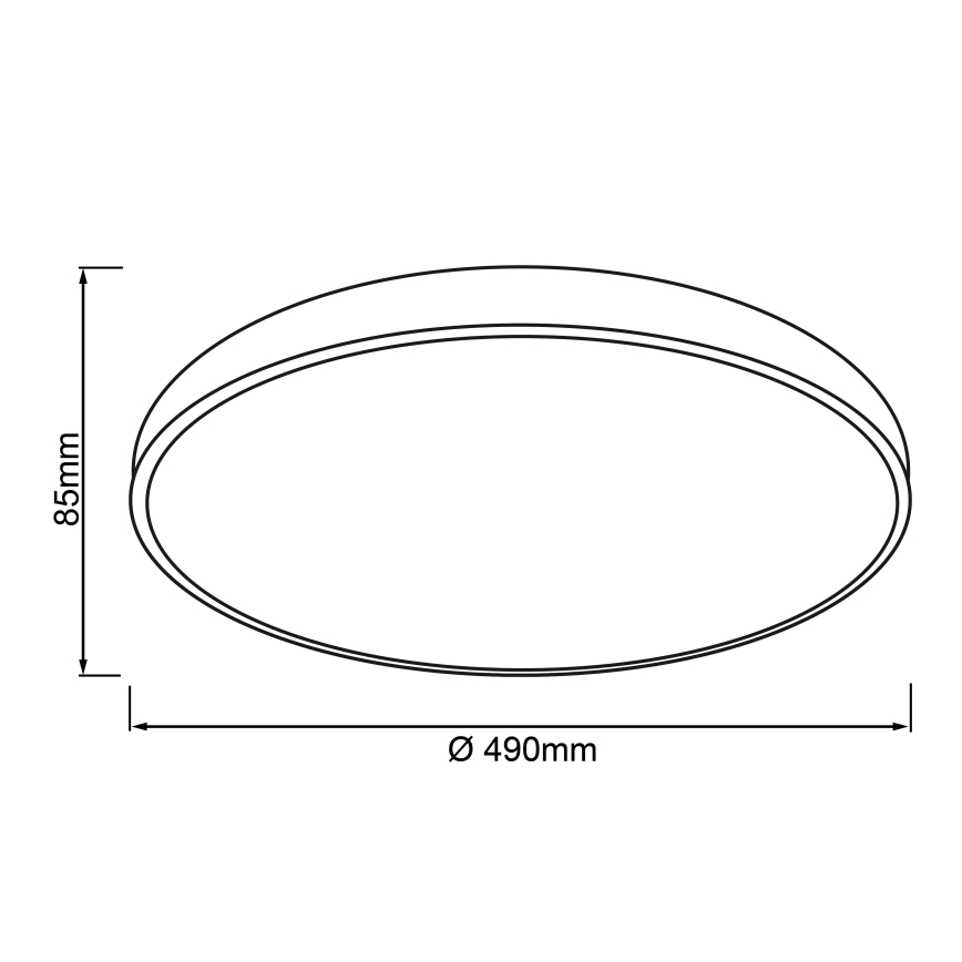 Brilliant - LED zatemnljivo stropno svetilo SLIMLINE LED/60W/230V 3000-6500K premer 49 cm belo + daljinski upravljalnik