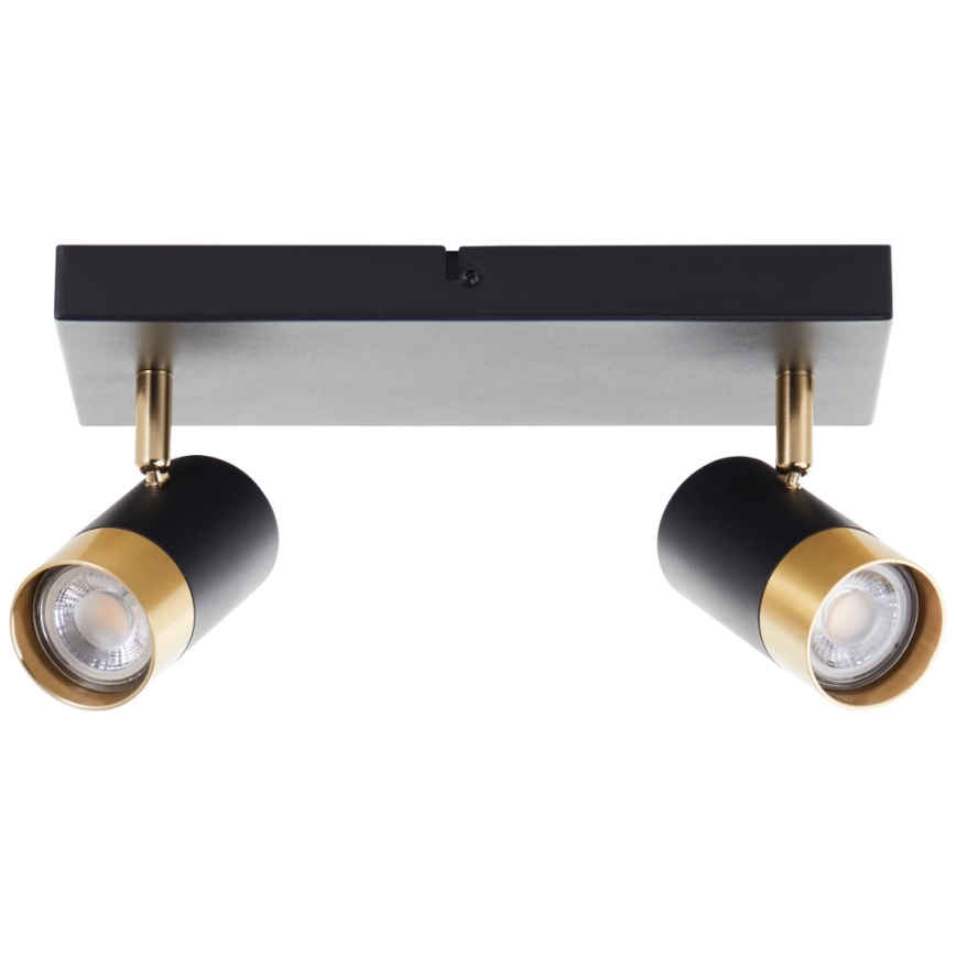 Brilliant - LED točkovna svetilka VIGOLO 2xGU10/5W/230V črna/zlata