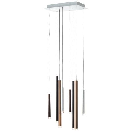 Brilliant - zatemljiv LED lestenec na kablu CEMBALO LED/32W/230V matni krom/črna/rjava
