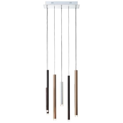 Brilliant - zatemljiv LED lestenec na kablu CEMBALO LED/32W/230V matni krom/črna/rjava
