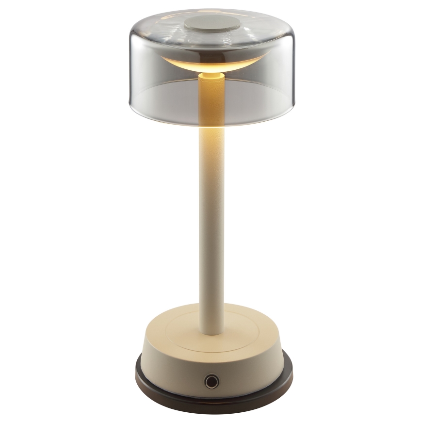 Brilliant - LED polnilna zunanja namizna svetilka RAZOR z zatemnitveno funkcijo in upravljanjem na dotik LED/2,5W/5V 2700K 2600 mAh IP44 siva