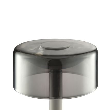 Brilliant - LED polnilna zunanja namizna svetilka RAZOR z zatemnitveno funkcijo in upravljanjem na dotik LED/2,5W/5V 2700K 2600 mAh IP44 siva