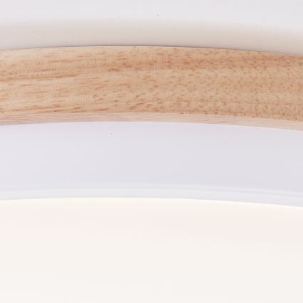 Brilliant - LED Zatemnitvena stropna svetilka BAARLO LED/24W/230V pr. 35 cm bela/guma fig - FSC certifikat