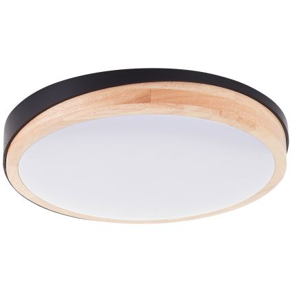 Brilliant - LED Zatemnitvena stropna svetilka BAARLO LED/24W/230V pr. 35 cm črna/guma fig - FSC certifikat
