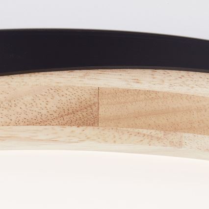 Brilliant - LED Zatemnitvena stropna svetilka BAARLO LED/24W/230V pr. 35 cm črna/guma fig - FSC certifikat