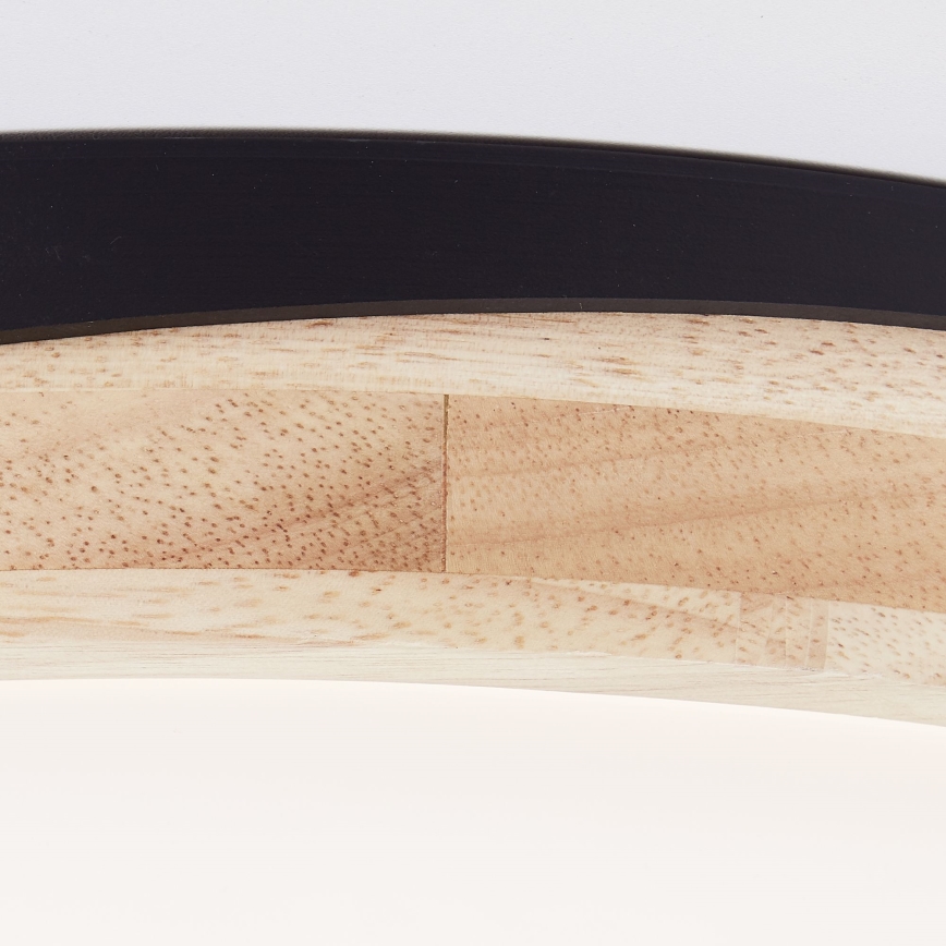 Brilliant - LED Zatemnitvena stropna svetilka BAARLO LED/24W/230V pr. 35 cm črna/guma fig - FSC certifikat
