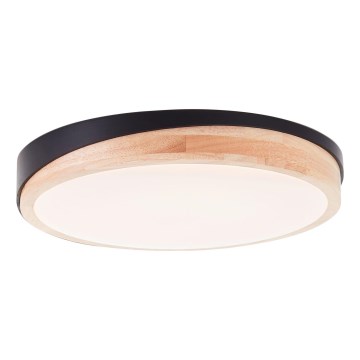 Brilliant - LED Zatemnitvena stropna svetilka BAARLO LED/24W/230V pr. 35 cm črna/guma fig - FSC certifikat