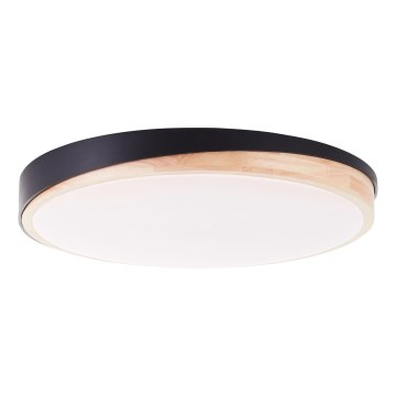Brilliant - LED Zatemnitvena stropna svetilka BAARLO LED/36W/230V 3000-6500K pr. 50 cm črna/guma fig + Daljinski upravljalnik - FSC certifikat