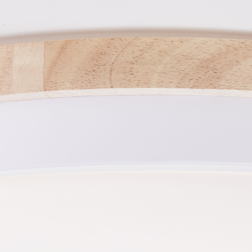 Brilliant - LED Zatemnitvena stropna svetilka BAARLO LED/36W/230V 3000-6500K pr. 50 cm bela/guma fig + Daljinski upravljalnik - FSC certifikat