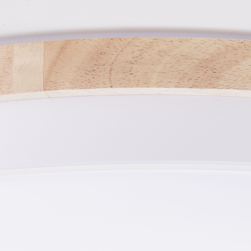 Brilliant - LED Zatemnitvena stropna svetilka BAARLO LED/36W/230V 3000-6500K pr. 50 cm bela/guma fig + Daljinski upravljalnik - FSC certifikat