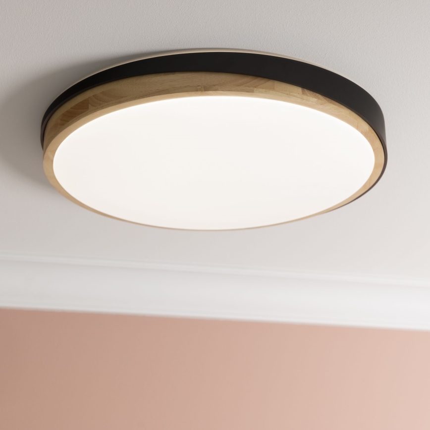 Brilliant - LED Zatemnitvena stropna svetilka BAARLO LED/36W/230V 3000-6500K pr. 50 cm črna/guma fig + Daljinski upravljalnik - FSC certifikat