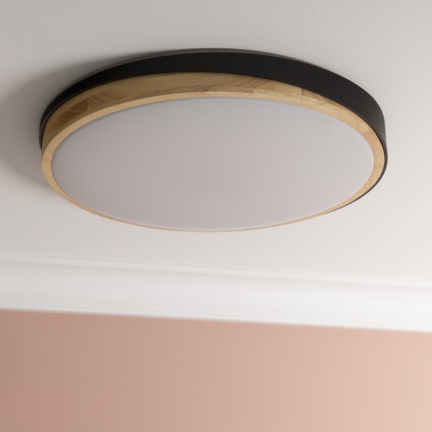 Brilliant - LED Zatemnitvena stropna svetilka BAARLO LED/36W/230V 3000-6500K pr. 50 cm črna/guma fig + Daljinski upravljalnik - FSC certifikat
