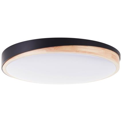 Brilliant - LED Zatemnitvena stropna svetilka BAARLO LED/36W/230V 3000-6500K pr. 50 cm črna/guma fig + Daljinski upravljalnik - FSC certifikat