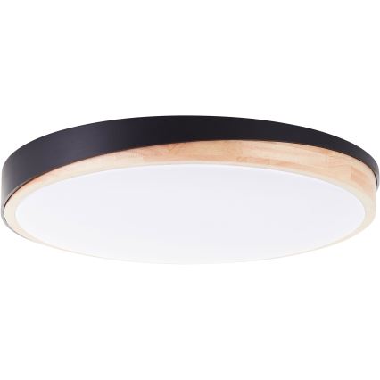 Brilliant - LED Zatemnitvena stropna svetilka BAARLO LED/36W/230V 3000-6500K pr. 50 cm črna/guma fig + Daljinski upravljalnik - FSC certifikat