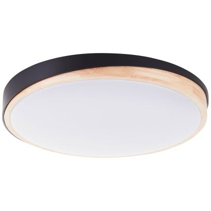 Brilliant - LED Zatemnitvena stropna svetilka BAARLO LED/36W/230V 3000-6500K pr. 50 cm črna/guma fig + Daljinski upravljalnik - FSC certifikat