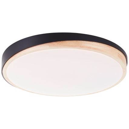 Brilliant - LED Zatemnitvena stropna svetilka BAARLO LED/36W/230V 3000-6500K pr. 50 cm črna/guma fig + Daljinski upravljalnik - FSC certifikat