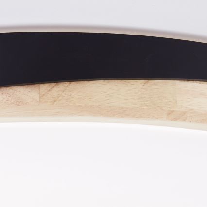 Brilliant - LED Zatemnitvena stropna svetilka BAARLO LED/36W/230V 3000-6500K pr. 50 cm črna/guma fig + Daljinski upravljalnik - FSC certifikat