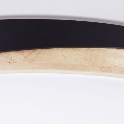 Brilliant - LED Zatemnitvena stropna svetilka BAARLO LED/36W/230V 3000-6500K pr. 50 cm črna/guma fig + Daljinski upravljalnik - FSC certifikat