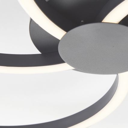 Brilliant - LED Zatemnitvena stropna svetilka FICO LED/32W/230V pr. 57 cm črna