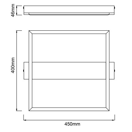 Brilliant - LED Zatemnitvena stropna svetilka LONEOS LED/24W/230V 3000K 45x40 cm - FSC certifikat