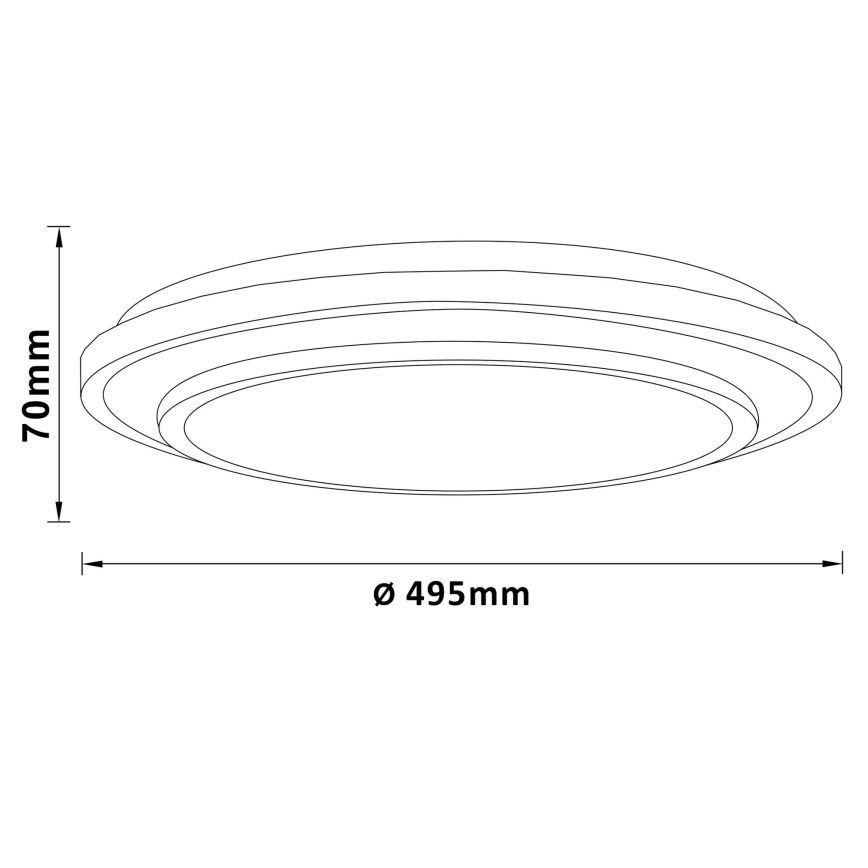 Brilliant - LED Zatemnitvena stropna svetilka LUCIANO LED/40W/230V 3000-6500K + Daljinski upravljalnik