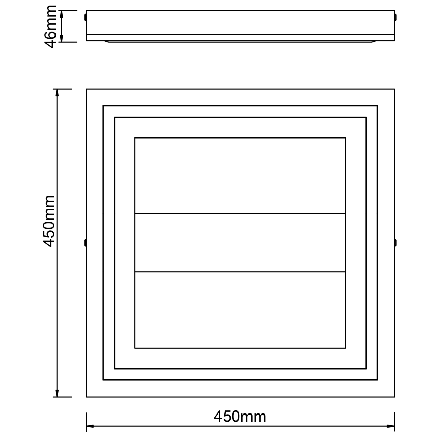 Brilliant - LED Zatemnitvena stropna svetilka RHEA LED/24W/230V 3000K 45x45 cm - FSC certifikat