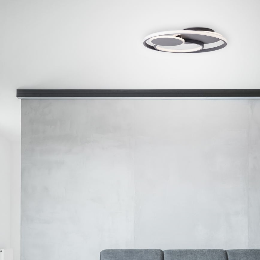 Brilliant - LED Zatemnitvena stropna svetilka RUNDA LED/50W/230V 3000-6500K črna + Daljinski upravljalnik