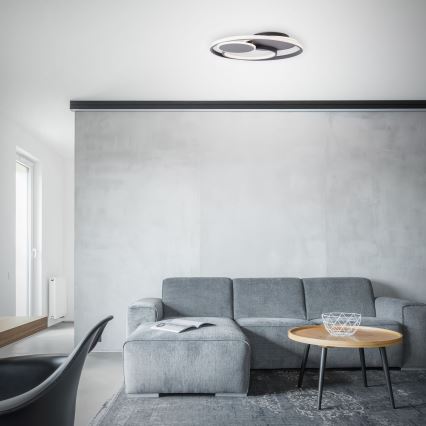 Brilliant - LED Zatemnitvena stropna svetilka RUNDA LED/50W/230V 3000-6500K črna + Daljinski upravljalnik