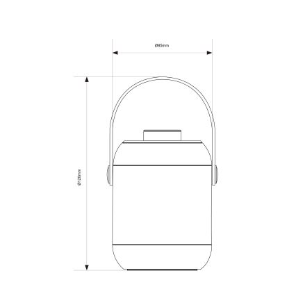 Brilliant - LED Zatemnitvena zunanja namizna svetilka GEMMA LED/1,9W/5V IP44 bela