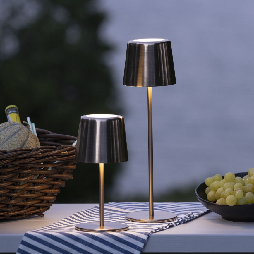 Brilliant - LED Zatemnitvena zunanja svetilka na dotik XAANA LED/4W/5V 3000/4000/6500K IP44 baker