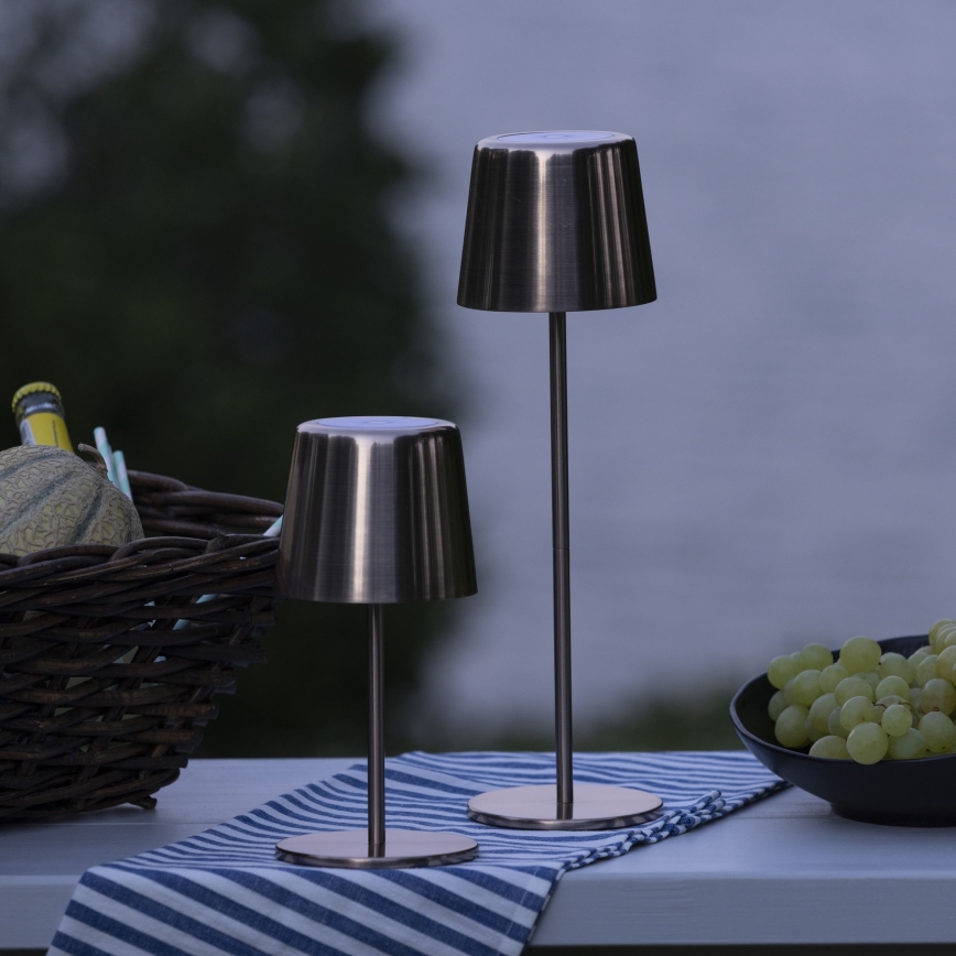 Brilliant - LED Zatemnitvena zunanja svetilka na dotik XAANA LED/4W/5V 3000/4000/6500K IP44 baker
