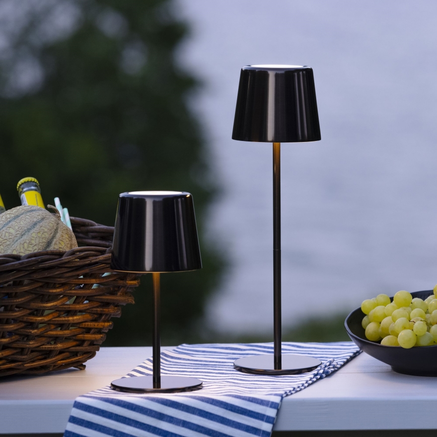 Brilliant - LED Zatemnitvena zunanja svetilka na dotik XAANA LED/4W/5V 3000/4000/6500K IP44 črna